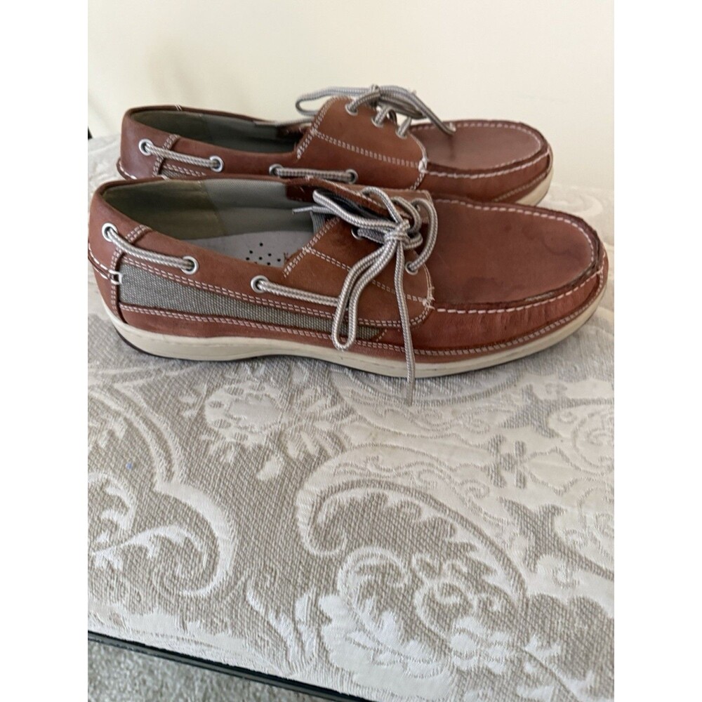 Chaps Leather Boat Shoes Men Size 13W